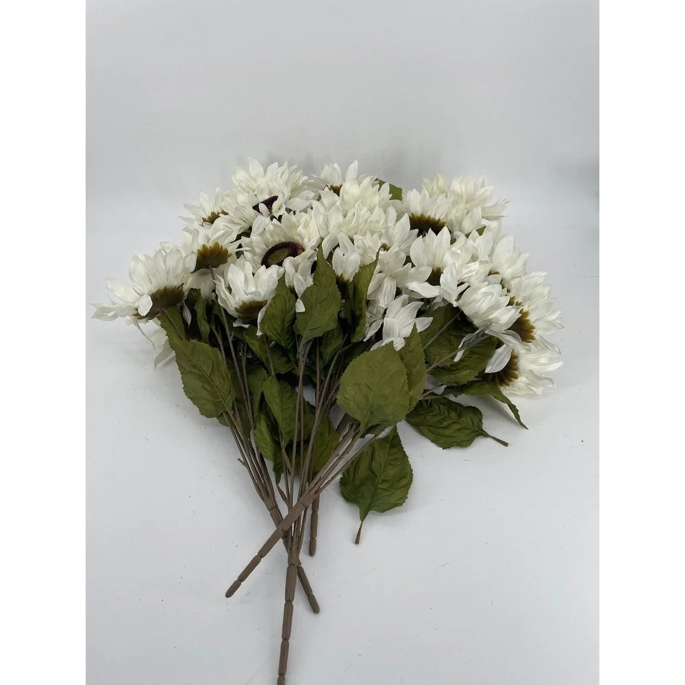 28 Ashland Artificial Flower Bundles White Sunflowers/Daisies Fall Decor NEW